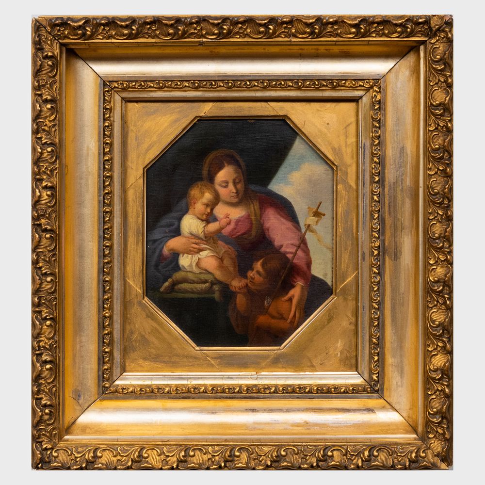 Appraisal: Continental School Mother and Child with the Angel Oil on