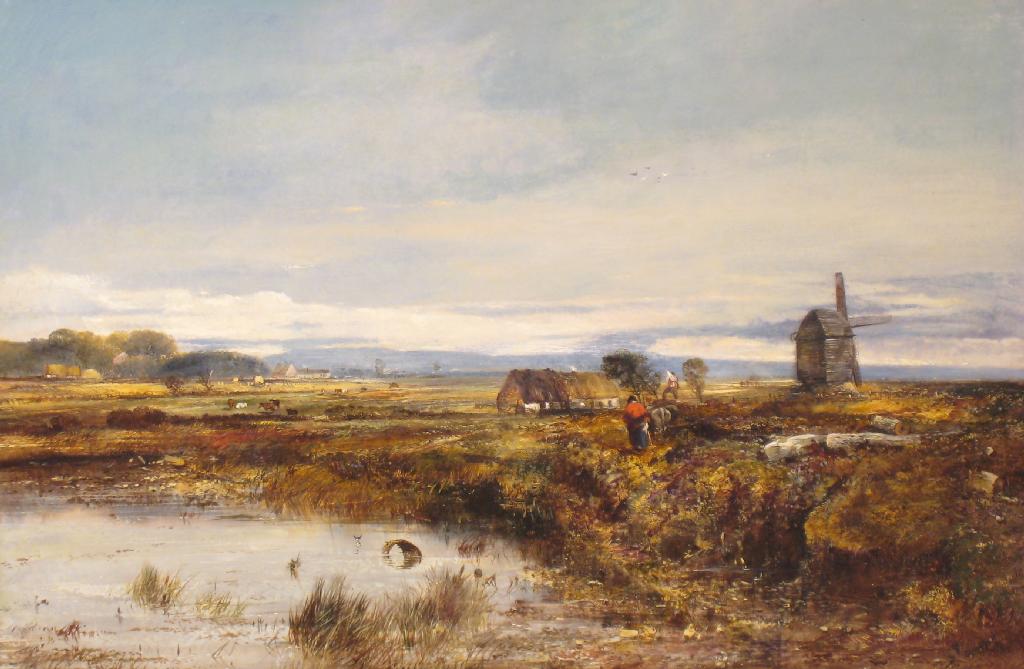 Appraisal: EDMUND MORISON WIMPERIS - An extensive landscape with figures by