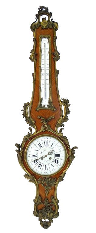 Appraisal: Antique French Barometer Wall Clock Antique French Barometer Wall Clock