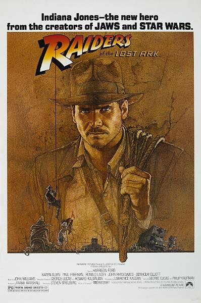 Appraisal: Raiders of the Lost Ark Paramount one-sheet condition A unfolded