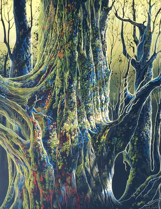 Appraisal: EARLE Eyvind American - ''Ancient Tree'' Serigraph sight size ''