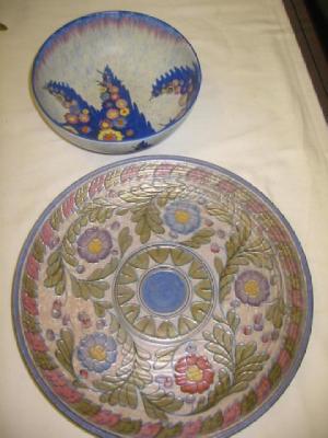 Appraisal: A CROWN DUCAL POTTERY CHARGER by Charlotte Rhead tube lined