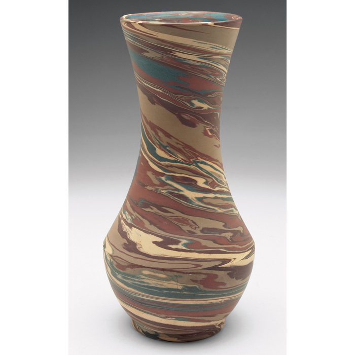 Appraisal: Niloak Missionware vase large form with a multicolored swirl design