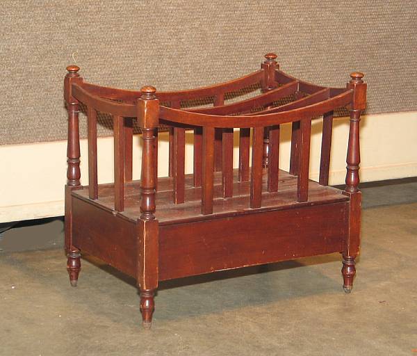 Appraisal: A Regency style mahogany canterbury height in width in