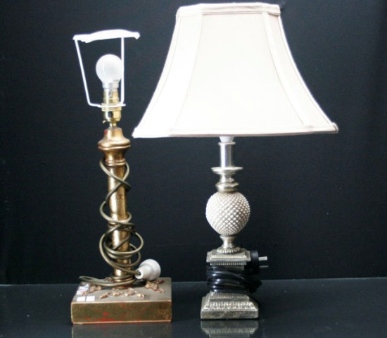 Appraisal: Two contemporary table lamp bases