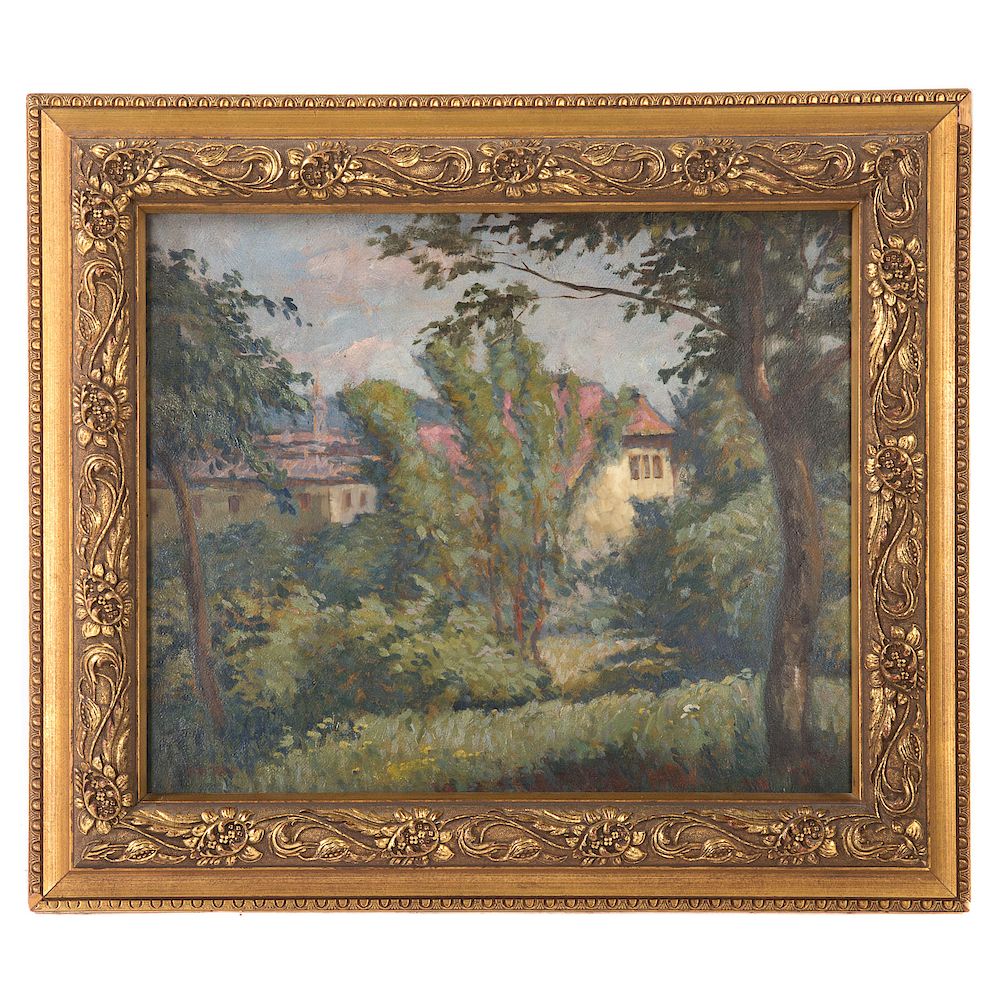 Appraisal: Berkes Country Estate oil on board Probably Antal Berkes Hungarian