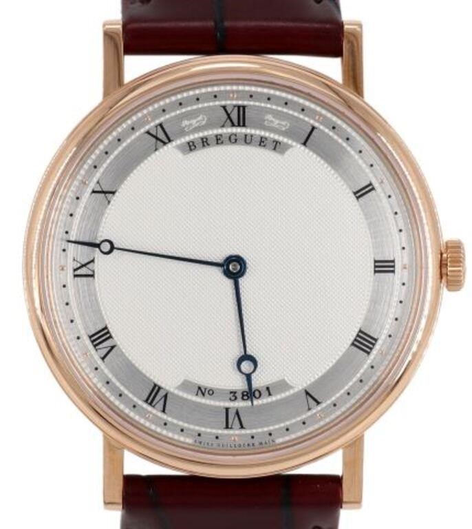 Appraisal: Gent's Swiss Breguet Classique wristwatch kt rose gold case silvered