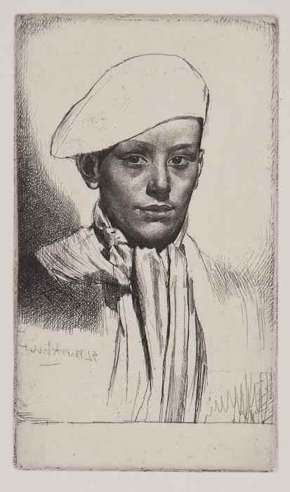 Appraisal: Gerald Leslie Brockhurst Cypriano etching final state of signed in