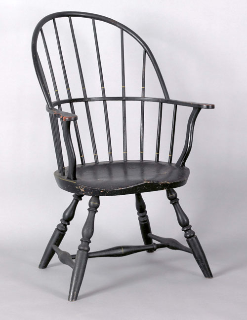 Appraisal: New England sackback windsor chair ca probably Rhode Island retaining