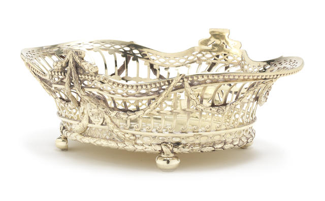 Appraisal: A late Victorian silver-gilt basket by Elkington Co Ltd London