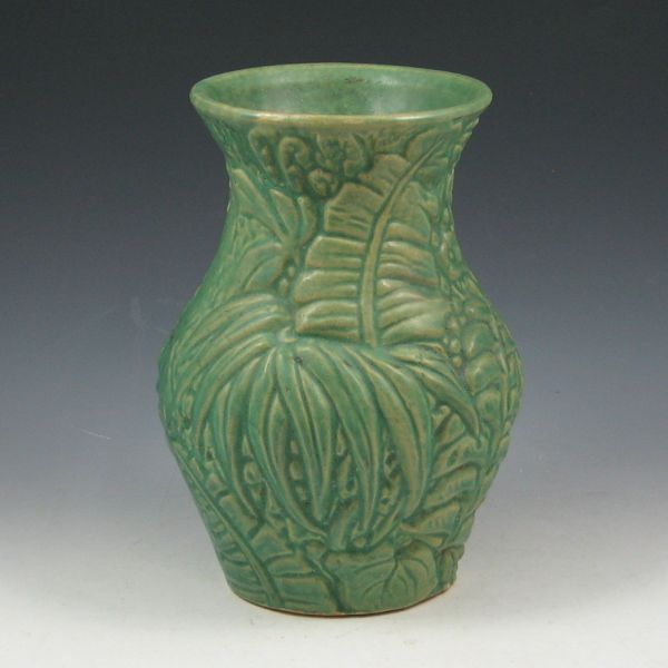 Appraisal: Weller Marvo vase in matte green Marked with the number