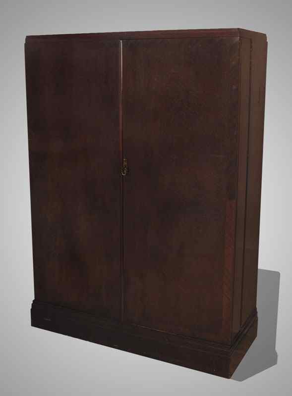 Appraisal: COMPACTOM MODEL YY ENGLISH DECO OAK WARDROBE Reputedly once owned