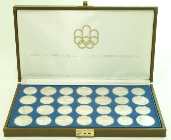 Appraisal: Twenty-eight piece set of Canadian Olympic sterling silver coins Seven