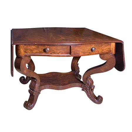 Appraisal: Classical Style Mahogany Drop-Leaf Sofa Table Estimate -