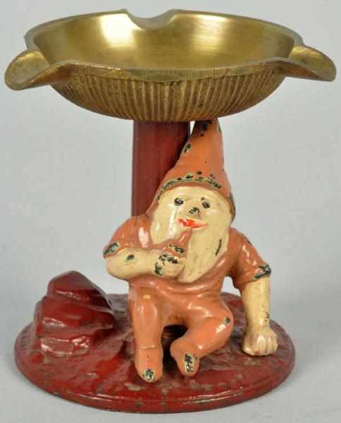 Appraisal: Cast Iron Gnome Ashtray Condition Near Mint Size - T