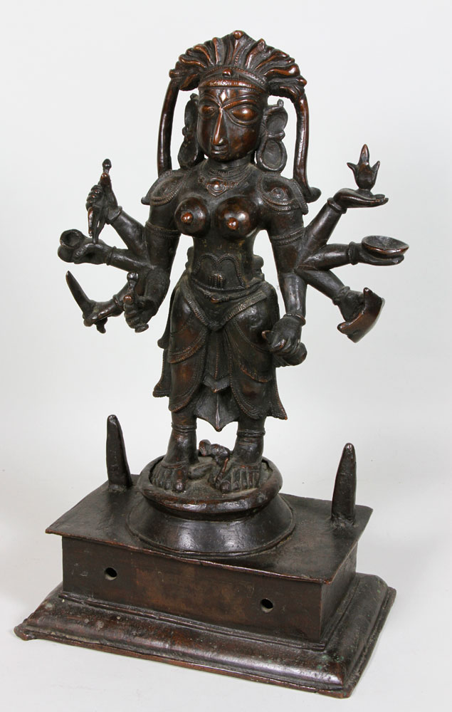 Appraisal: - Indian th th C Bronze Kali Statue of Kali