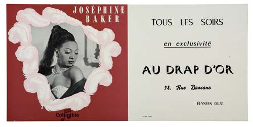 Appraisal: ANONYMOUS JOSEPHINE BAKER AU DRAP D'OR x inches S I