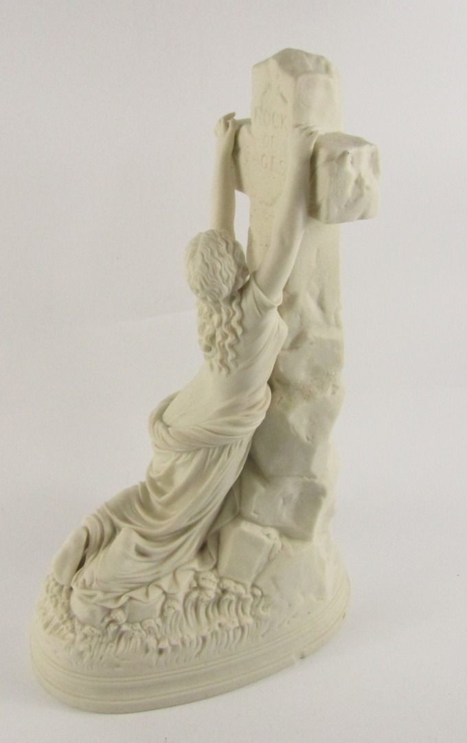 Appraisal: A late thC Parian figure of the Rock of Ages