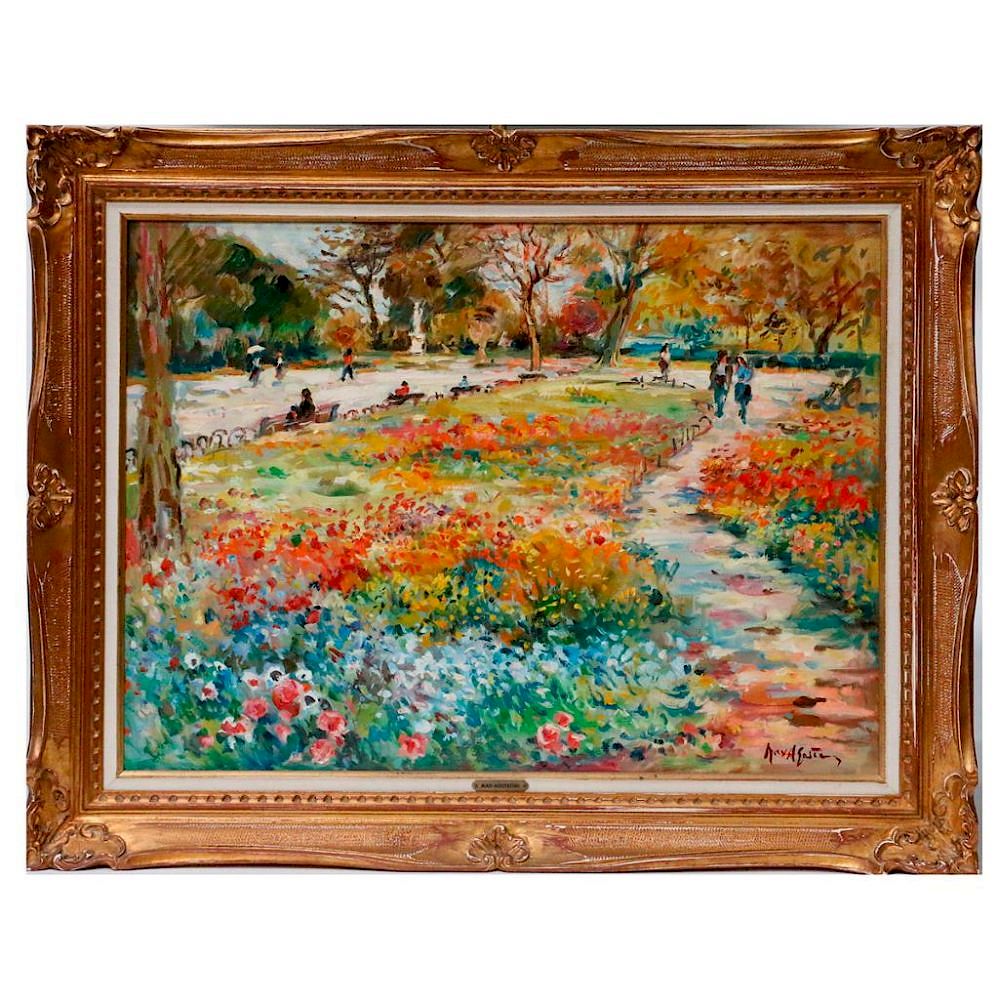 Appraisal: An impressionist landscape by Max Agostini - A th century