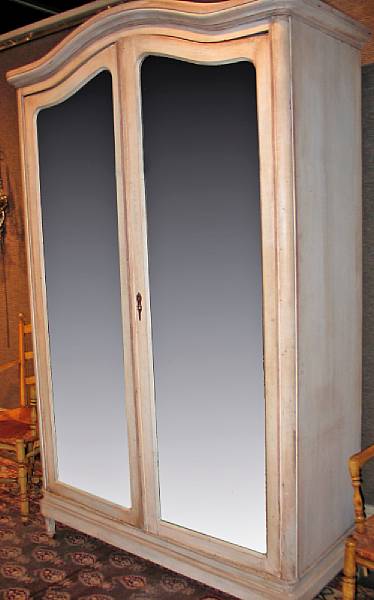 Appraisal: A Louis XV style painted armoire