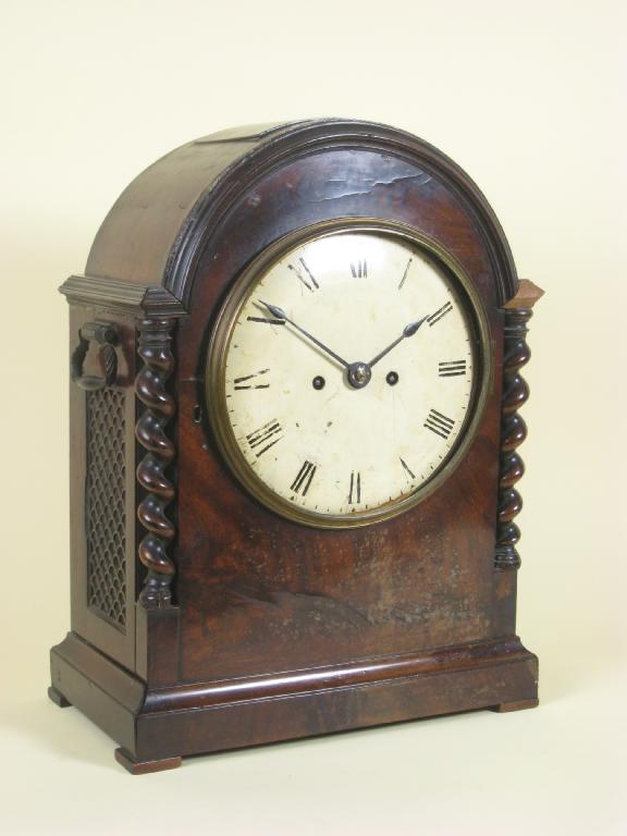 Appraisal: A George III Bracket Clock with white enamel circular dial