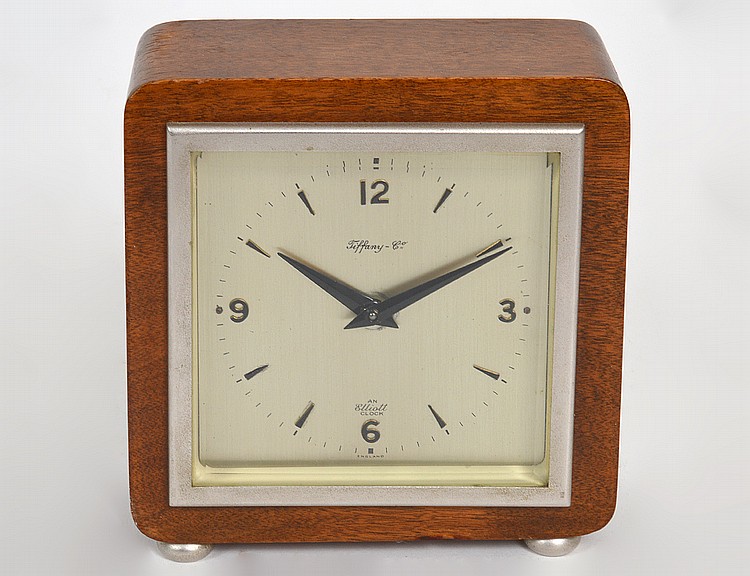 Appraisal: ELLIOT TABLE CLOCKMid th Century The dial signed Retailed by