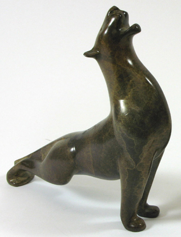 Appraisal: LOET VANDERVEEN bronze figure of lioness Dutch American born The