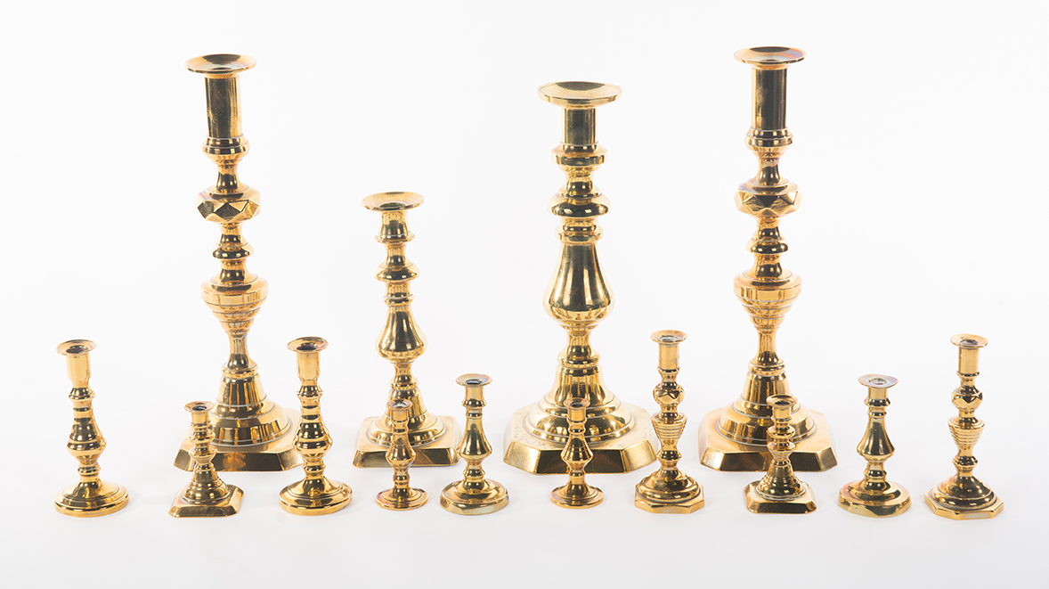 Appraisal: COLLECTION OF FOURTEEN CANDLESTICKS England late th-early th century Many