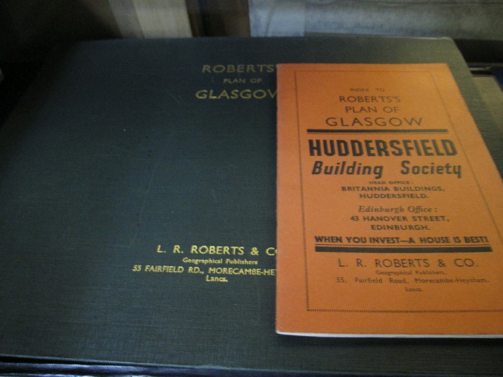 Appraisal: Lot comprising Robert's plan of Glasgow and an atlas