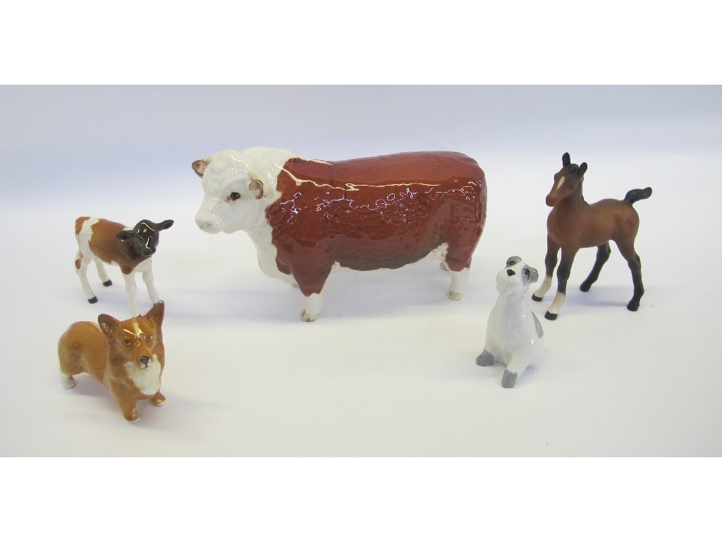 Appraisal: Beswick Hereford bull figure 'Champion of Champions' Beswick Corgi brown