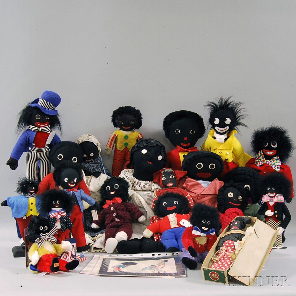 Appraisal: Group of Twenty Golliwogs and Black Cloth Dolls primarily later