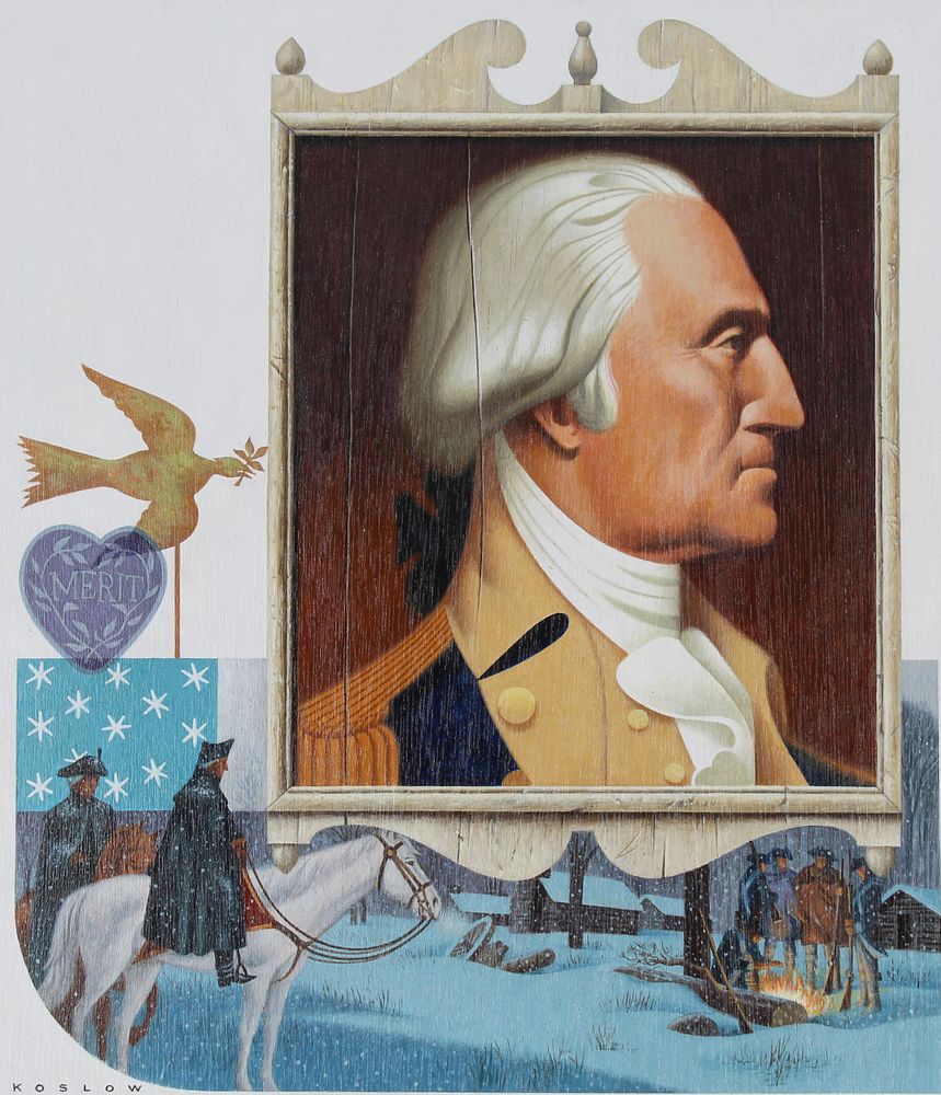 Appraisal: Howard Koslow - George Washington Oil Howard Koslow - George