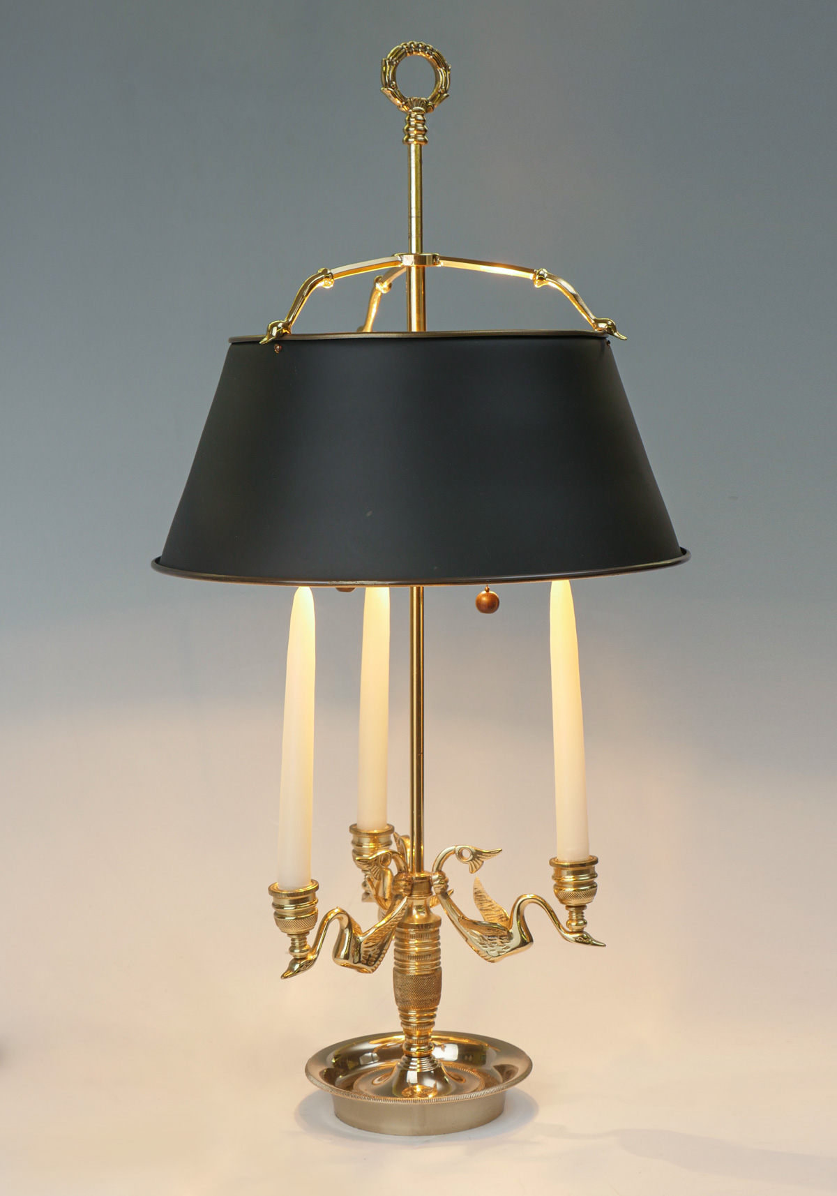 Appraisal: SPEER FINE LIGHTING BRASS CANDLE LAMP Brass Speer -light lamp