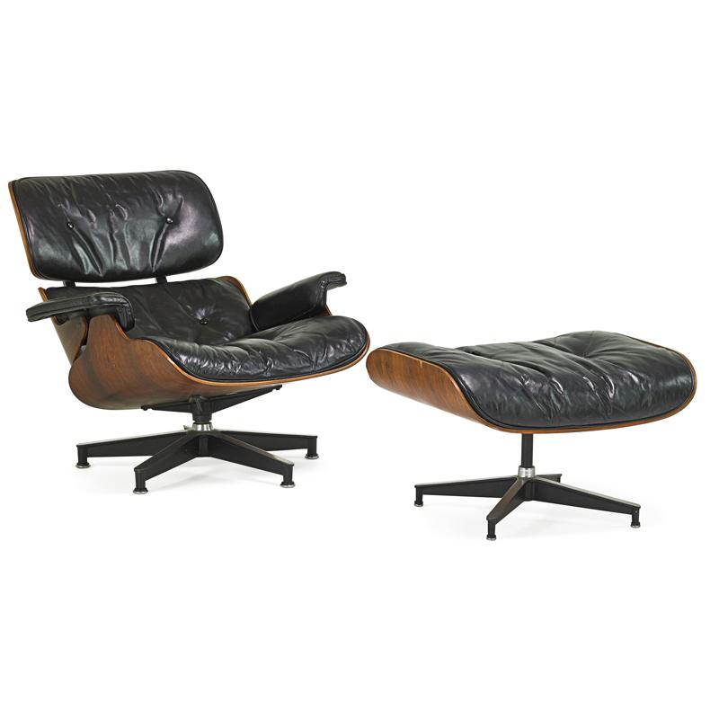 Appraisal: CHARLES AND RAY EAMES Lounge chair and ottoman Condition Report