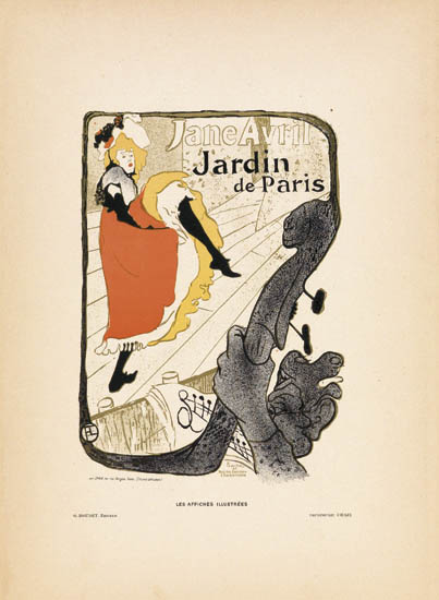 Appraisal: HENRI DE TOULOUSE-LAUTREC - JANE AVRIL Les Affiches Illustr es