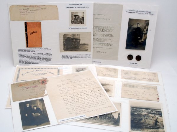 Appraisal: Grouping of photographs and documents relating to Private Henry D