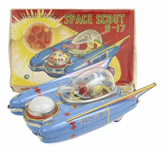 Appraisal: YANOMAN BATTERY OPERATED SPACE SCOUT S- Japanese circa mid s