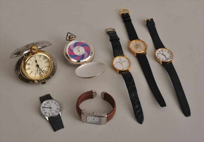 Appraisal: SIX ASSORTED WRIST AND POCKET WATCHES Together with a pocket