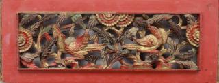 Appraisal: Antique Chinese Carved Gilt Architectural Panel Antique Chinese Carved Gilt