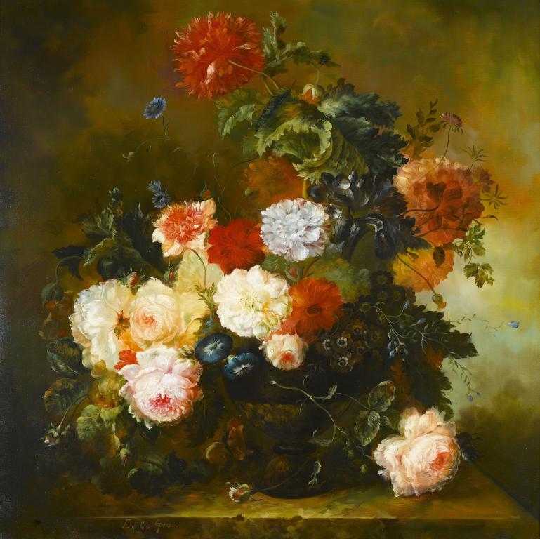 Appraisal: EMILLIO GRECO TH ST CENTURY STILL LIFE WITH LUXURIANT FLOWERS