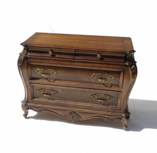 Appraisal: French Style Four Drawer Commode Fruitwood four drawer commode L