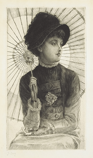 Appraisal: JAMES JACQUES TISSOT L' t Etching and drypoint x mm