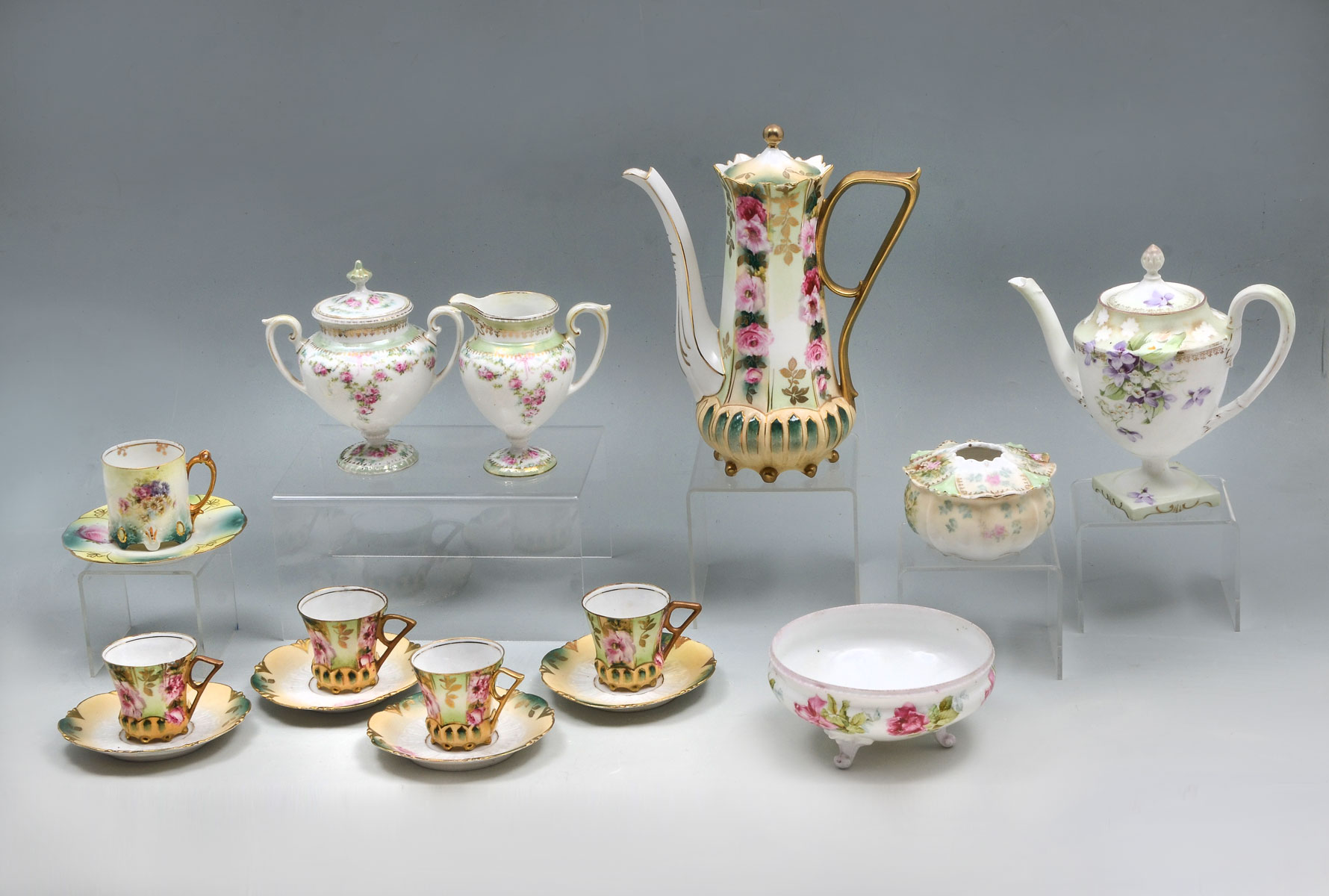 Appraisal: PC RS PRUSSIA COLLECTION Comprising - Cup saucer sets -