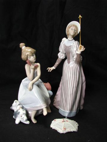 Appraisal: Two Lladro Figurines including ''Chit-Chat'' issued Juan Huerta and ''English