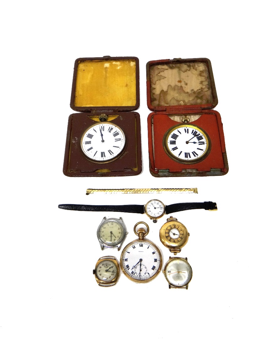 Appraisal: A lady's ct gold circular cased wristwatch having a screw