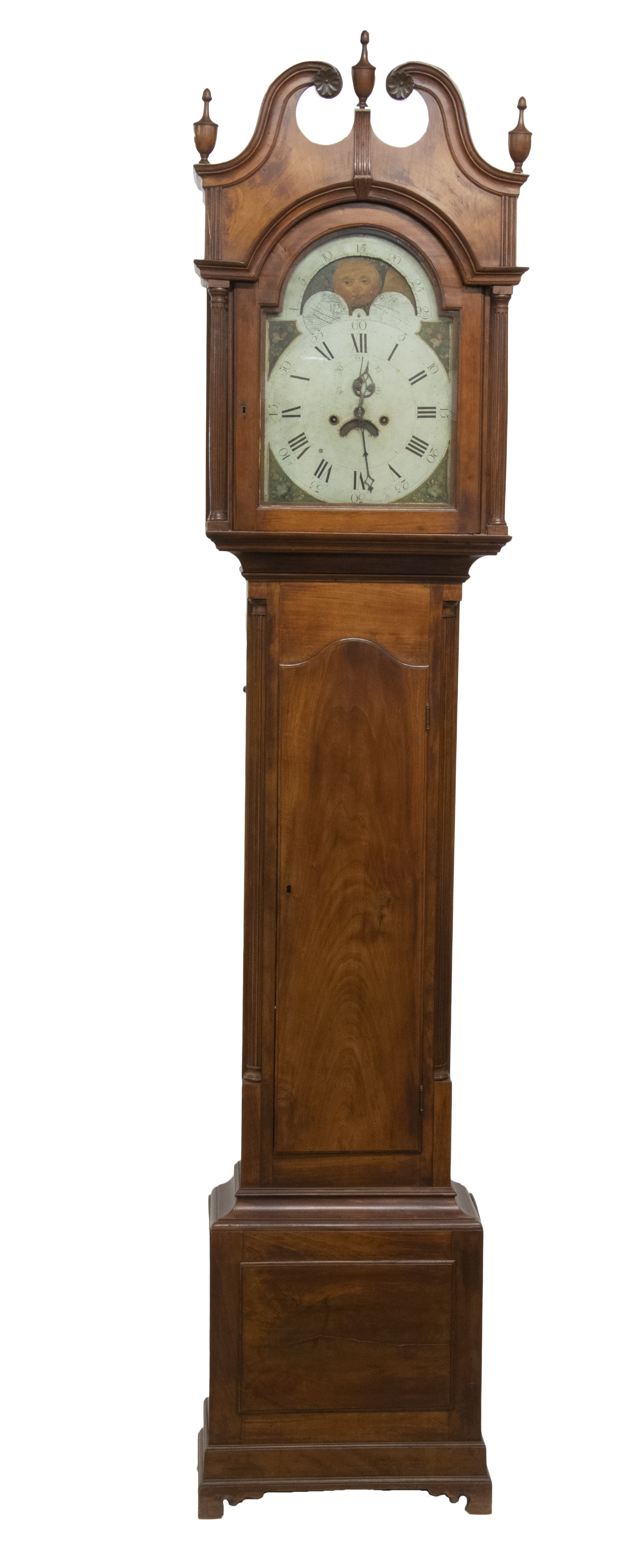 Appraisal: TH C CHIPPENDALE MAHOGANY TALL CLOCK American Classical form with