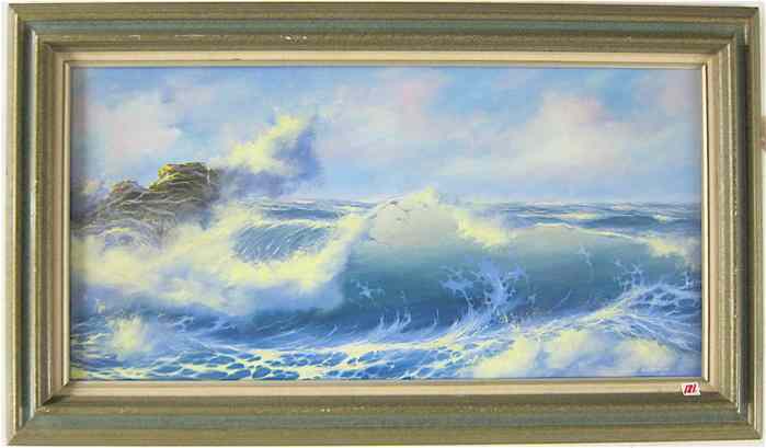 Appraisal: ROBERT SHERWOOD OIL ON CANVAS Oregon th century Seascape along