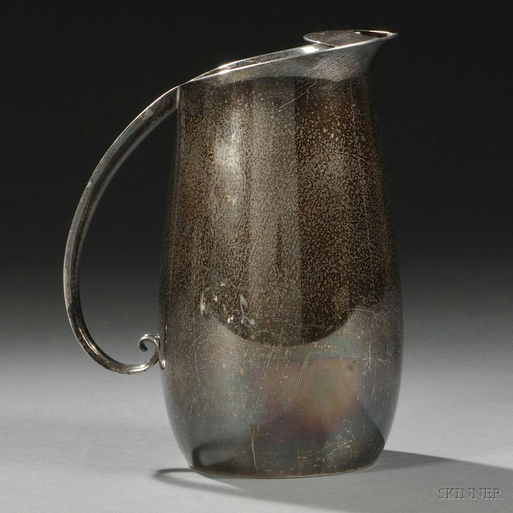 Appraisal: Tiffany Co Mid-century Modern Sterling Silver Pitcher New York -