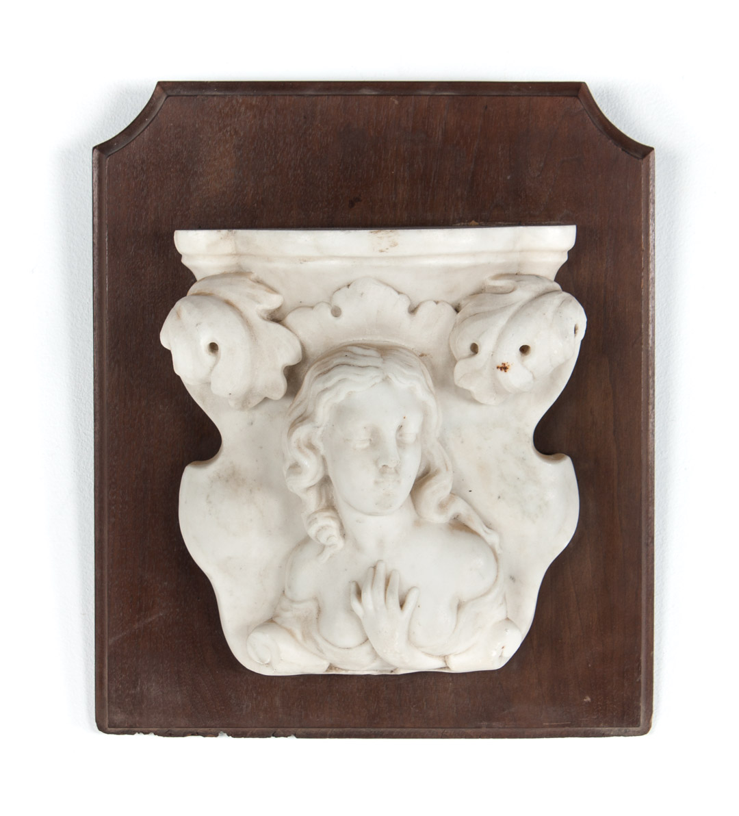 Appraisal: Continental carved marble architectural piece late th century probably Italian