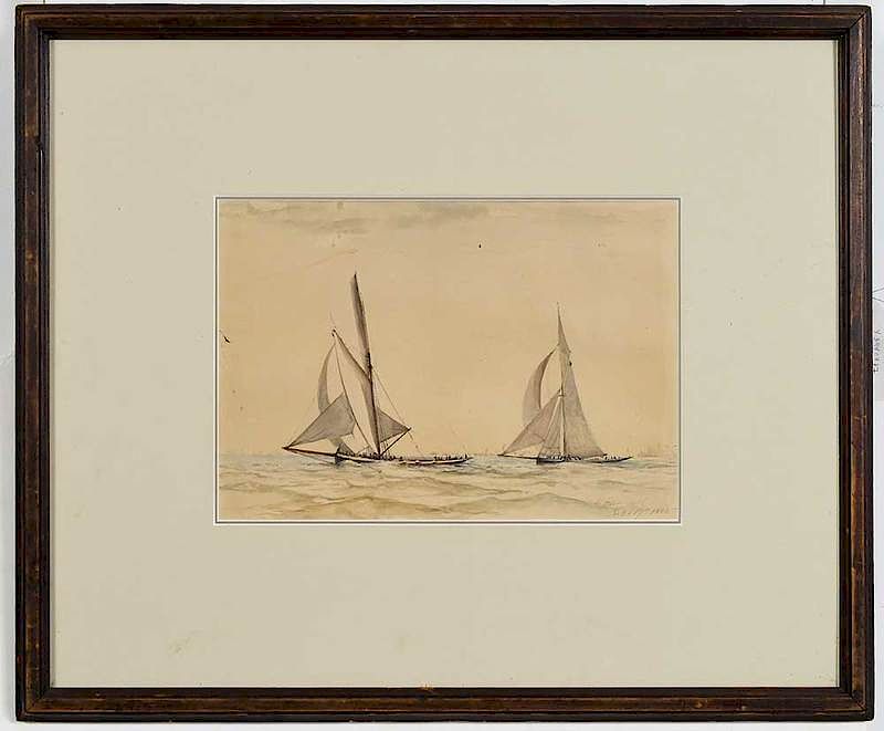 Appraisal: William Formby Halsall British America - The New York Yacht